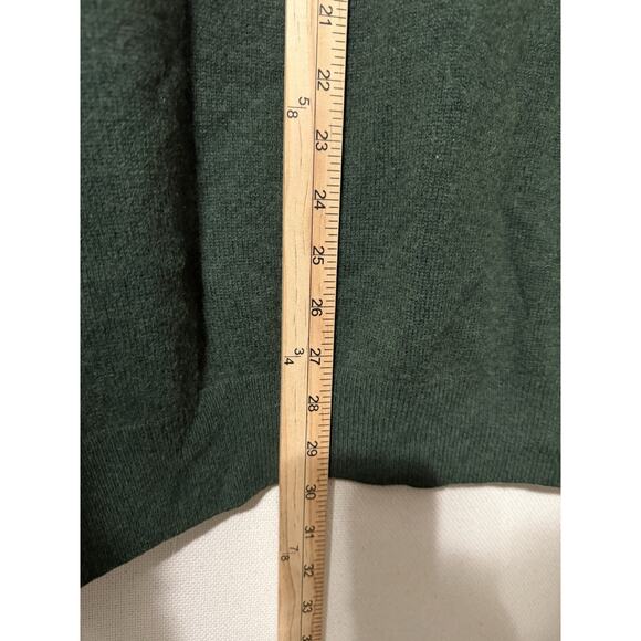 1901 Men's XXL Wool & Cashmere Sweater Pullover Long Sleeves Dark Green - Picture 3 of 7